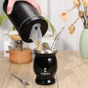 1 Set of Yerba Mate Tea Set | Stainless Steel Tea Pot, Strainer, Pick, Straw, and Brush - Non-Slip, Reusable, 304 Stainless Steel