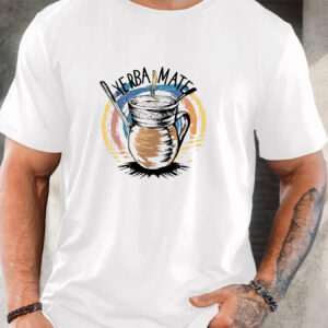 Men'S Summer Casual Short-Sleeve T-Shirt with a Mate Cup Design