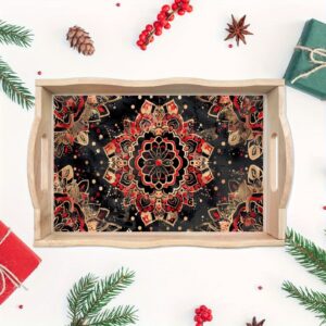 DIY Diamond Painting Tray Kit with Handle - 19.99x29.97cm Mandala Design, Round Wooden Diamonds, Home Decor and Crafting, Home Decor Accessory|Mandala Design|Decorative Tray, Diamond Art