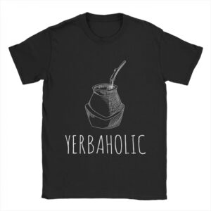 Yerba Mate Tea T Shirts Men's Cotton Awesome T-Shirt Crewneck Tees Short Sleeve Clothes Birthday Gift