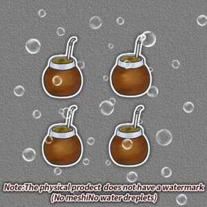 Set of 4 Mate Stickers - Perfect for Embellishing Laptops, Thermoses, Luggage, Helmets, Fridges, Cars, And More