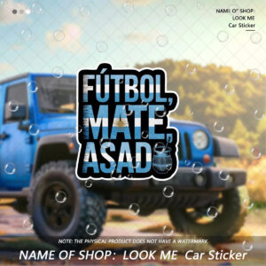 Vinyl Stickers Featuring Argentina, Football, Mate, And Asado - Ideal for Cars, Motorcycles, Thermos Cups, Helmets, And Laptops. Enhance Your Travel Experience with These Stylish Decals, Perfect for Bumpers And Suvs - Unique Automotive Stickers