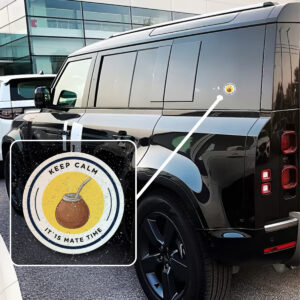 Set of 4 Yerba Mate Stickers Featuring a 'Keep Calm' Theme, Perfect for Tea Enthusiasts. Ideal for Decorating Bumpers, Windows, Laptops, Trucks, Vans, And Water Bottles. Durable And Versatile